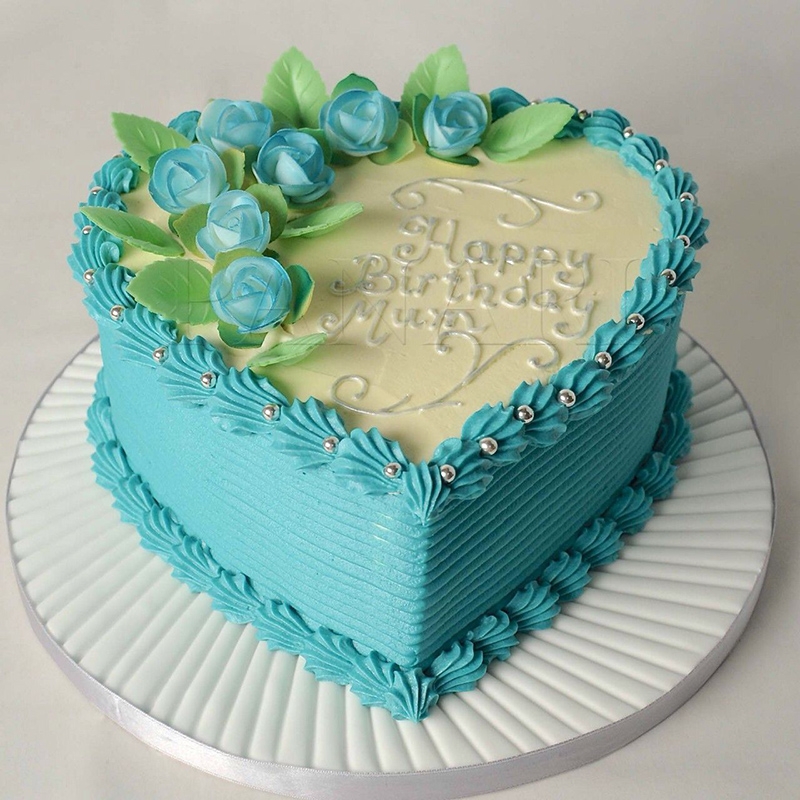 Bánh sinh nhật tạo hình bông hoa 3D màu xanh dễ thương tặng con gái 83   Bánh Kem Ngộ Nghĩnh